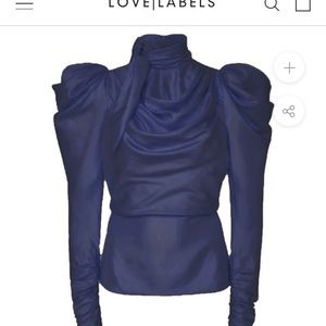 Puff sleeve tie front top